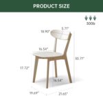 Tattva WoodsOak Dining Chairs, Kitchen Chairs, 100% Solid Wood Modern Dinner Chair with Curved Backrest, Dining Room Chair for Kitchen, Living Room, Dining Room (1PK, Walnut) - Image 7