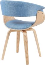 Tattva Woods Arm Chair-Living Summer Modern Chair Light Blue - Image 5