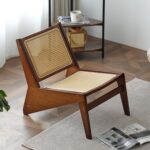 Tattva WoodsMid Century Modern Accent Chair for Living Room, Low Lounge Chair with Solid Wood Frame, Comfy Armchair for Bedroom and Balcony, Walnut - Image 7