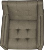 Tattva Woods Home Evelyn Mid Century Modern Fabric Arm Chair, Mocha, Walnut 31D x 30W x 32H in - Image 2
