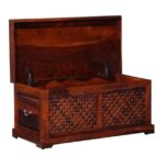 Wooden Trunk Living Room Storage Box Pure sheesham Wood - Image 2