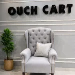 Solid Wood Wing Chair with Deep Seat Comfort & Classic Elegant Design