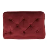 Wide Velvet Tufted Rectangle Solid Footstool Ottoman - Image 6