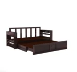 3 SEATER WALNUT SOFA CUM BED SHEESHAM WOOD - Image 2