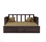 3 SEATER WALNUT SOFA CUM BED SHEESHAM WOOD - Image 4