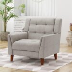 Wide Tufted Arm Chair for living room