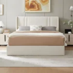 Upholstered Gas Lift Storage Bed Frame, Wingback Design, Spacious Under-Bed Storage, Sturdy Metal Frame, Easy Assembly, Ideal for Modern Bedrooms